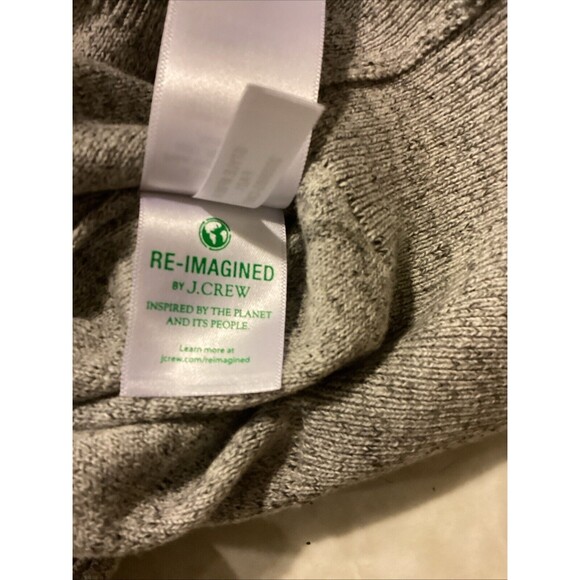 J CREW FACTORY Mens Raglan Cotton Sweater Sz XL Heather Gray LS NWOT - Picture 9 of 12